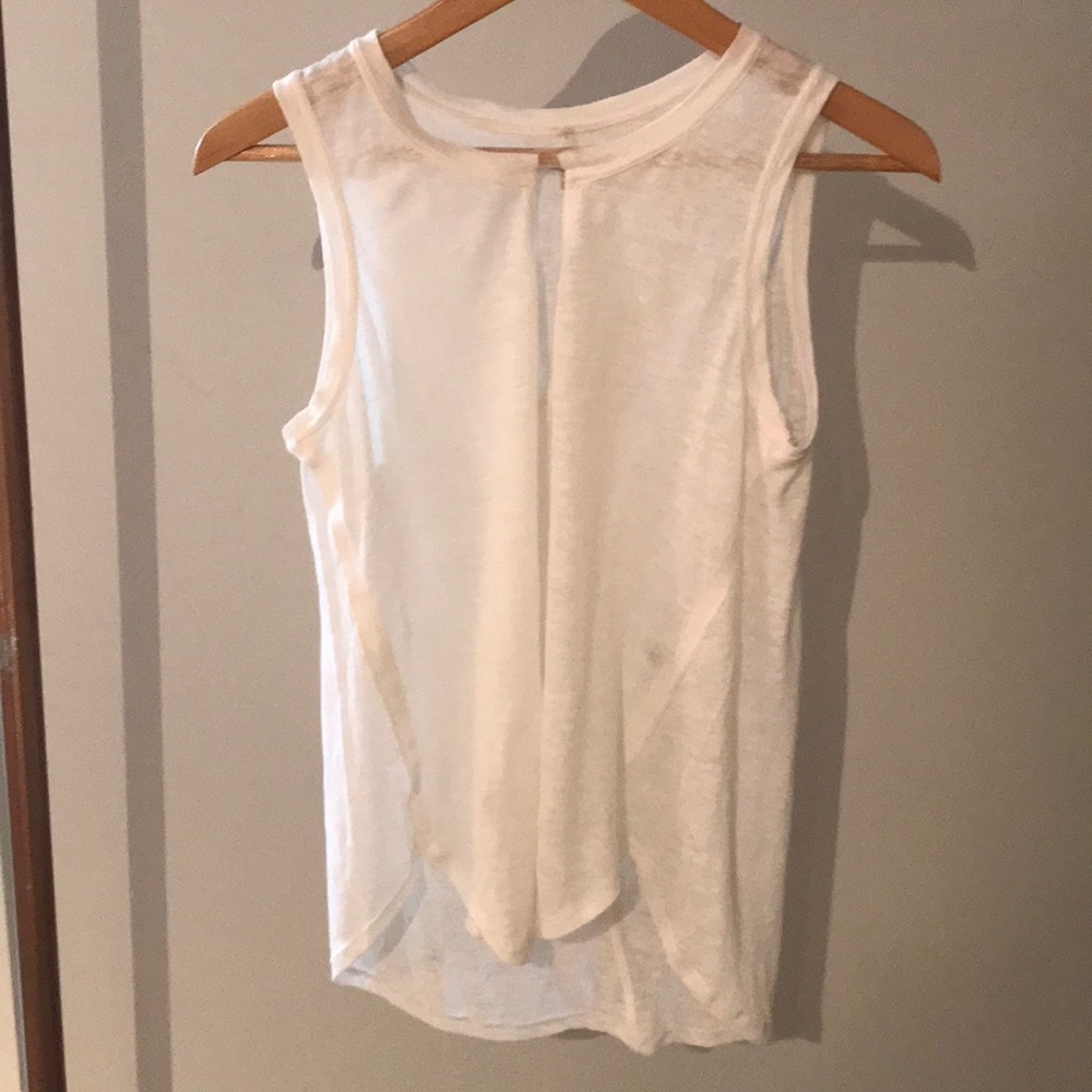 sheer white madewell tank XS